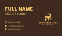 Golden Deer Animal Business Card Design