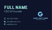 Sleek Gaming Letter G Business Card Design