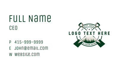 Shovel Landscaping Garden Business Card Image Preview