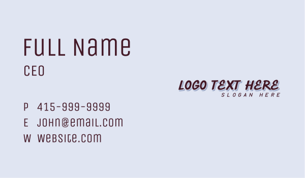Retro Enterprise Wordmark Business Card Design Image Preview