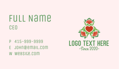 Organic Heart Leaf Decoration Business Card Image Preview