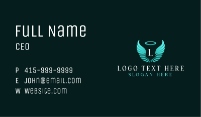 Spiritual Angel Wings Business Card Image Preview