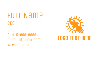 Yellow Rocket Lamp Business Card Image Preview
