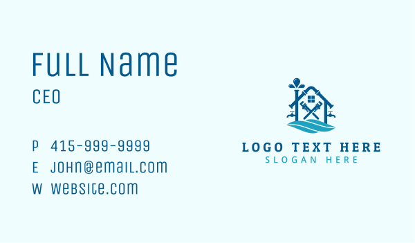 Pipe Wrench Plumber Business Card Design Image Preview