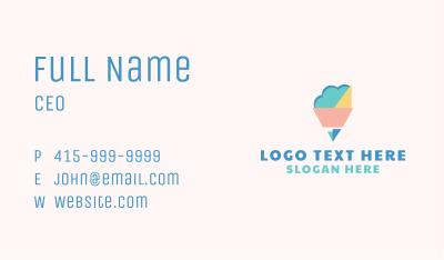 Cloud Pencil Business Card Image Preview