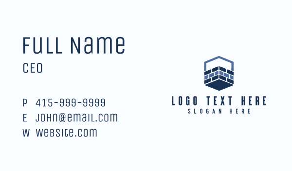 Brick Cube Masonry Business Card Design Image Preview