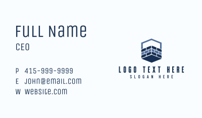 Brick Cube Masonry Business Card Image Preview