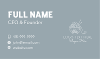 Knitting Needle Yarn Business Card Design