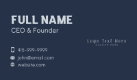 White Handwritten Wordmark Business Card Preview