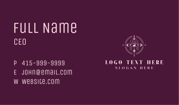 Holistic Eye Moon Business Card Design Image Preview