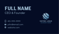 Blue Globe Stripe Business Card Image Preview
