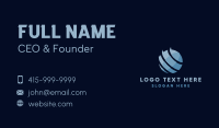 Blue Globe Stripe Business Card Design