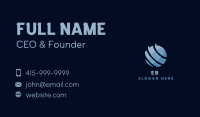 Blue Globe Stripe Business Card Image Preview