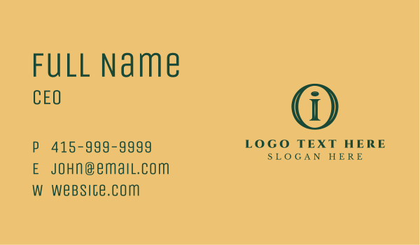 Law Monogram Letter OI Business Card Design Image Preview