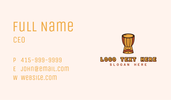 Native Music Djembe Business Card Design Image Preview