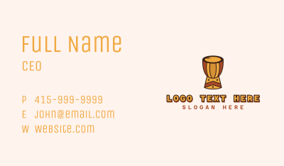 Native Music Djembe Business Card Image Preview