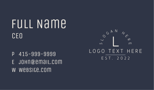 Deluxe Corporate White Letter Business Card Design Image Preview