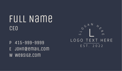 Deluxe Corporate White Letter Business Card Image Preview