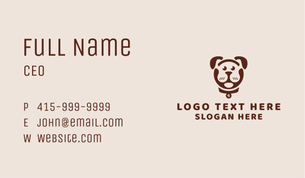 Veterinary Pet Dog Business Card Design Image Preview