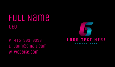 Creative Gradient Letter G Business Card Image Preview