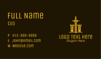 Golden Sword Tower  Business Card Image Preview
