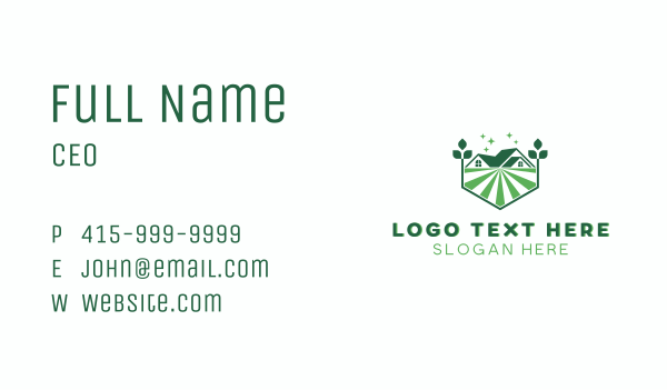 Backyard Lawn Gardening Business Card Design Image Preview