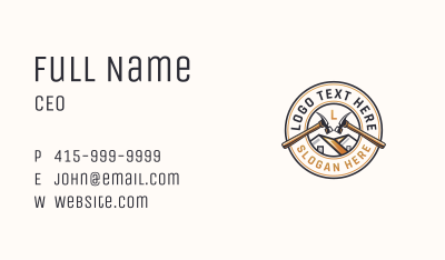 Hammer Carpentry Hardware Business Card Image Preview