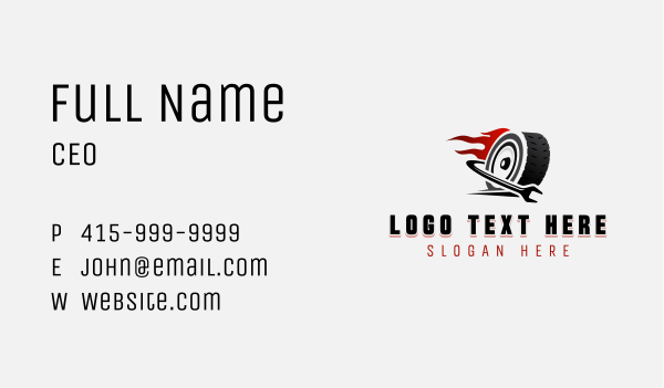 Wrench Tire Automotive Business Card Design Image Preview