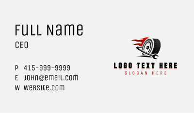 Wrench Tire Automotive Business Card Image Preview