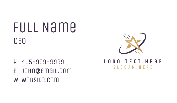 Star Entertainment Agency Business Card Design Image Preview