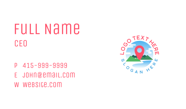 Travel Location Pin Business Card Design Image Preview