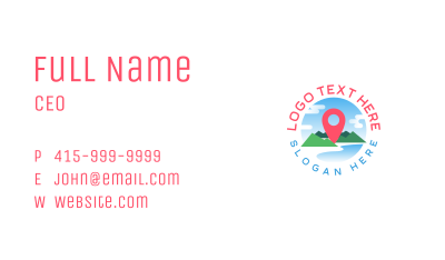 Travel Location Pin Business Card Image Preview
