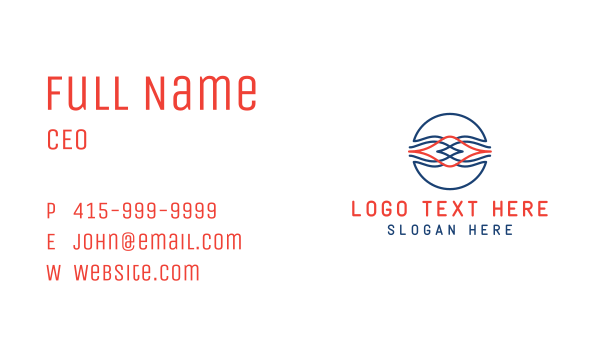 Abstract Company Waves Business Card Design Image Preview