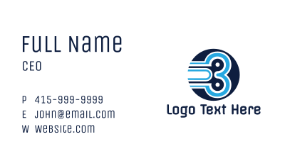 Round Three Outline Business Card Image Preview