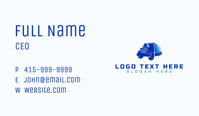 Transportation Trailer Truck Business Card Image Preview