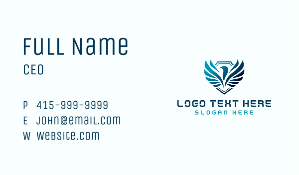 Eagle Wing Crest Business Card Design Image Preview