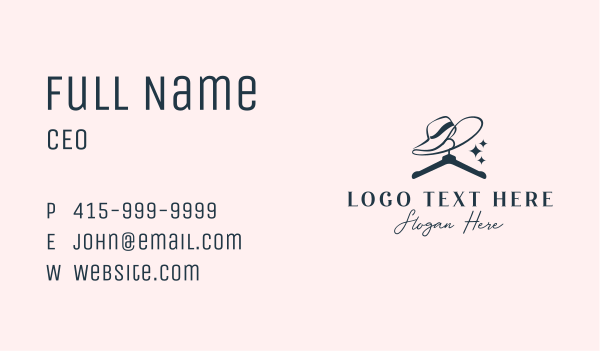 Fashion Hanger Stylist Business Card Design Image Preview