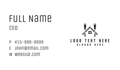 Screwdriver House Construction Builder Business Card Image Preview