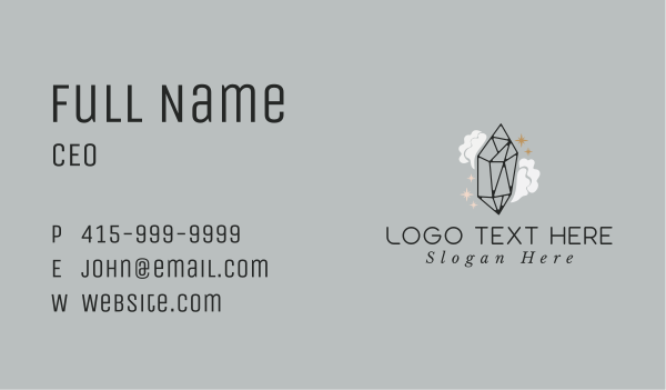Diamond Crystal Stars Business Card Design Image Preview