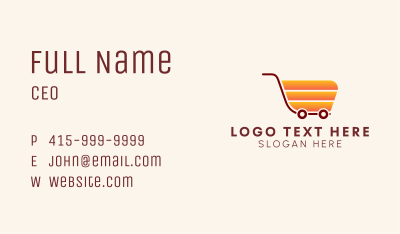 Market Shopping Cart  Business Card Image Preview