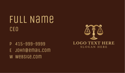Lawyer Legal Scale Business Card Image Preview