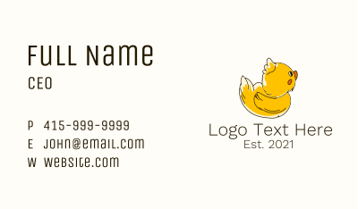 Fluffy Baby Duck Business Card Image Preview
