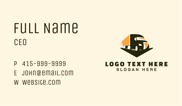 Courier Transportation Trucker Business Card Design Image Preview
