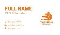 Orange Fast Food Diner Business Card Design