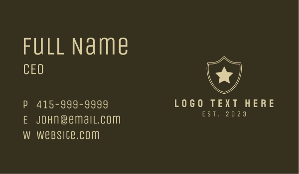 Security Armed Forces  Business Card Design Image Preview