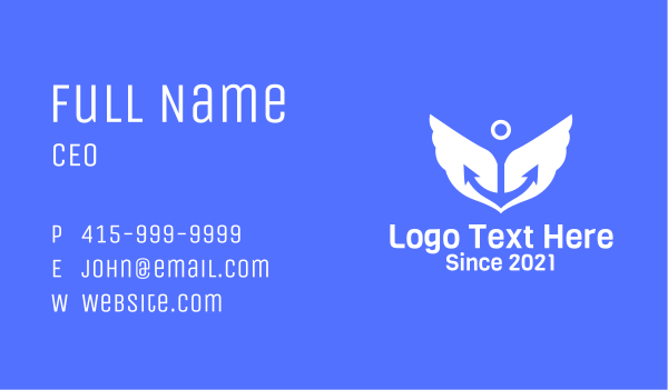 Anchor Wings Shipping Business Card Design Image Preview