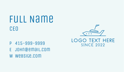 Transport Yacht Boat  Business Card Image Preview