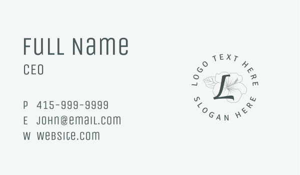 Photography Cursive  Lettermark Business Card Design Image Preview