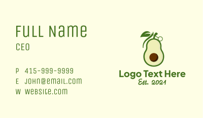 Avocado Fruit Bomb  Business Card Image Preview