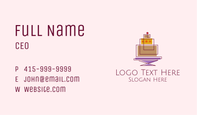Geometric Cake Bakery  Business Card Image Preview